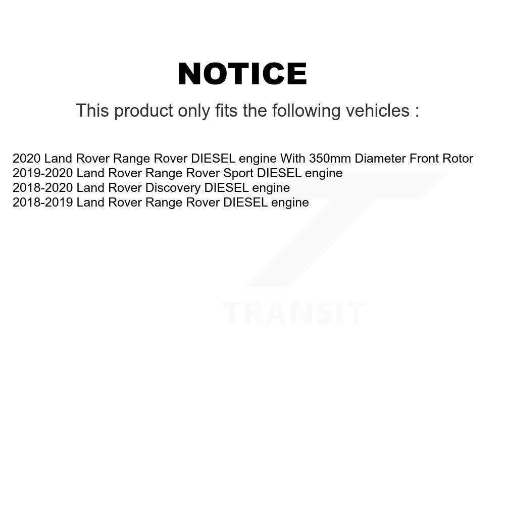 [Avant et Arrière] Disque de frein pour Land Rover Range Sport Discovery DIESEL engine KG-101927