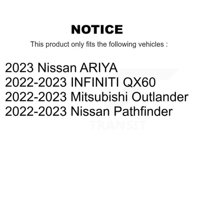 [Avant] Disque de frein pour Mitsubishi Outlander Nissan Pathfinder INFINITI QX60 ARIYA KG-101957