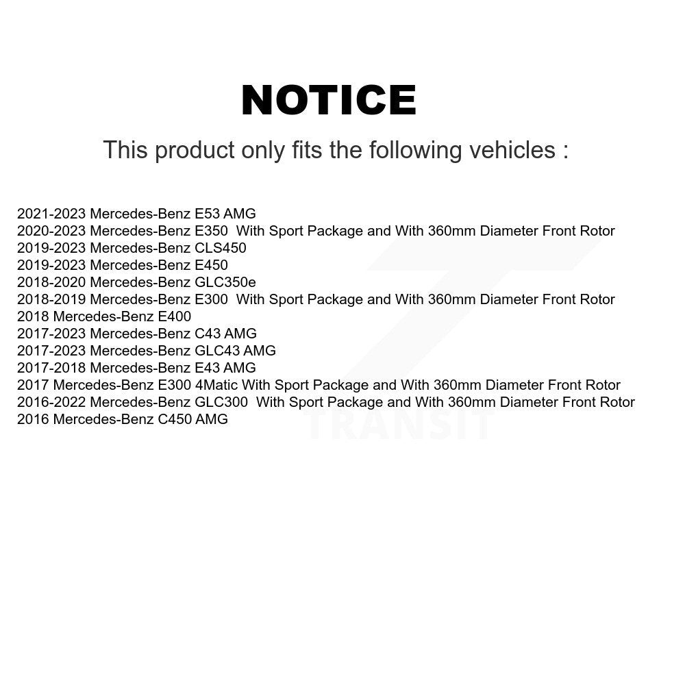 [Avant] Disque de frein pour Mercedes-Benz GLC300 C43 AMG GLC43 E450 E300 E400 E53 E350 KG-101976