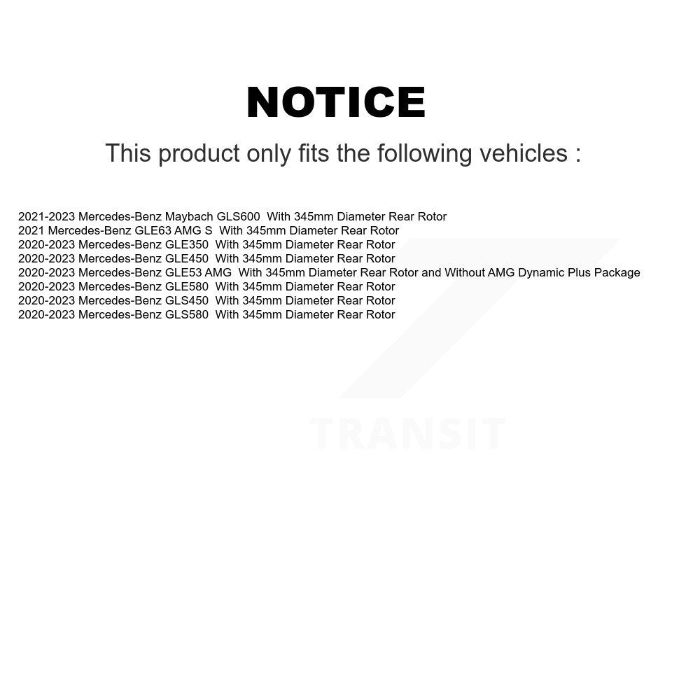 [Arrière] Disque de frein pour Mercedes-Benz GLE450 GLE350 GLS450 GLE53 AMG GLS580 GLE63 S KG-102002