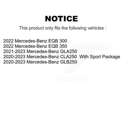 [Arrière] Disque de frein pour Mercedes-Benz GLB250 GLA250 CLA250 EQB 350 300 KG-102009