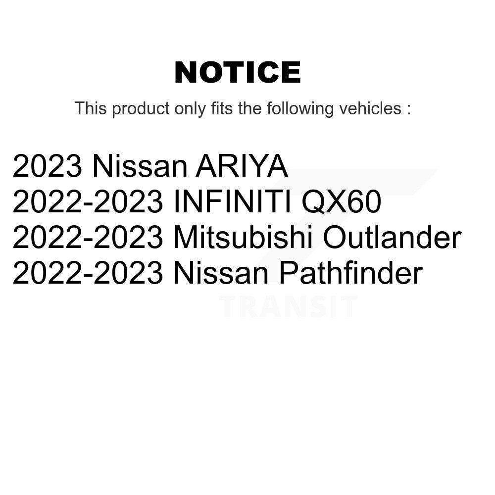 [Arrière] Disque de frein pour Mitsubishi Outlander Nissan Pathfinder INFINITI QX60 ARIYA KG-102031