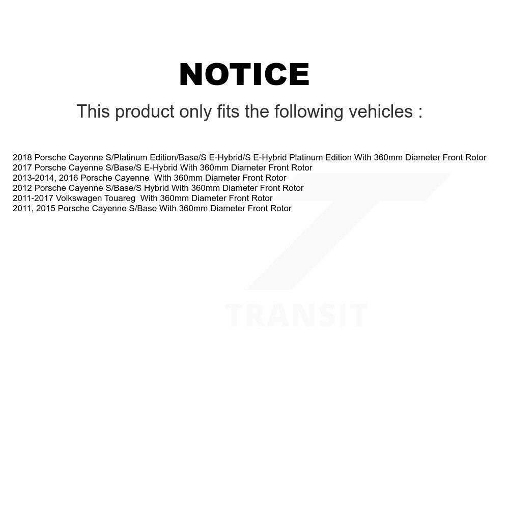 [Avant et Arrière] Disque de frein pour Volkswagen Touareg Porsche Cayenne KG-102046