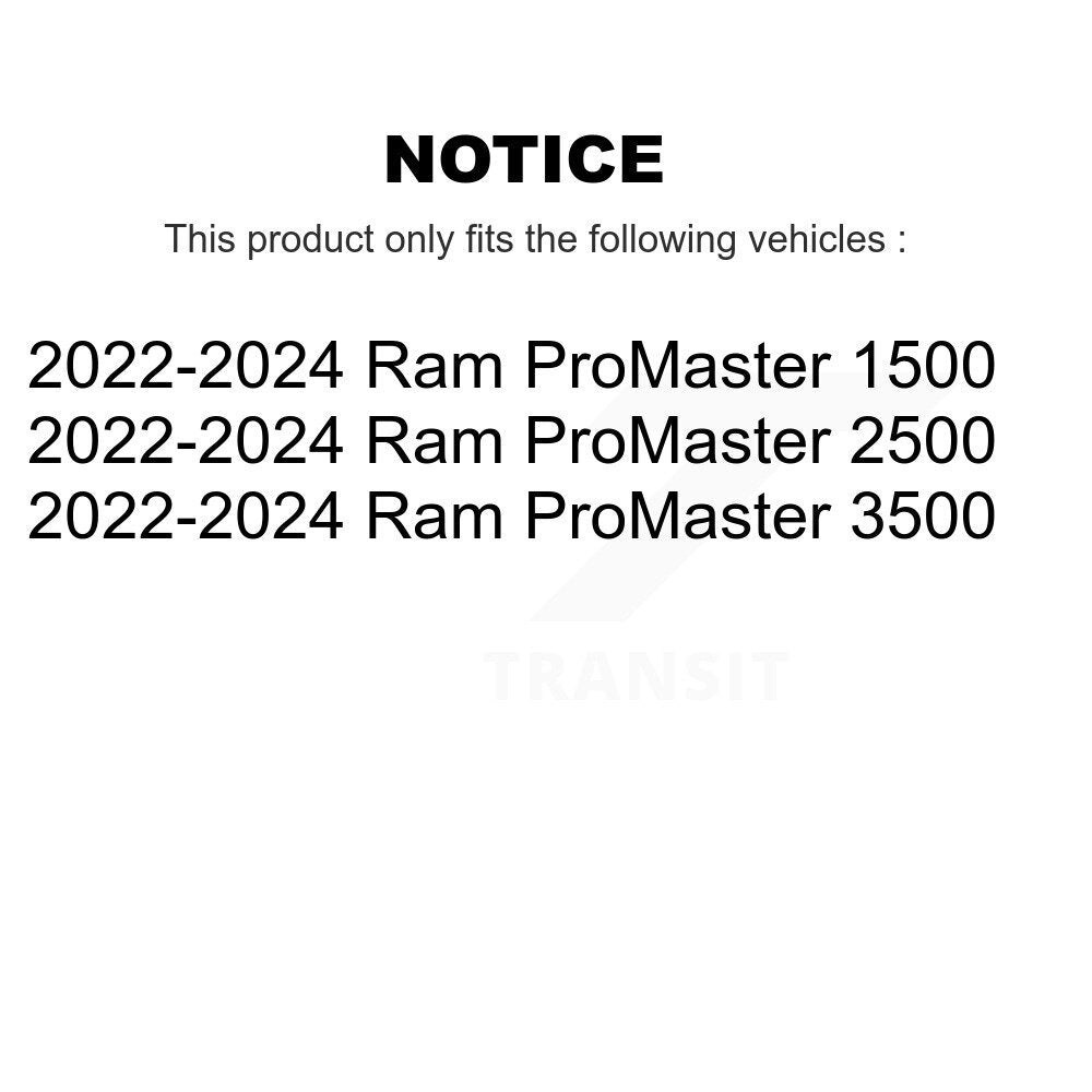 [Arrière] Disque de frein pour 2022-2024 Ram ProMaster 3500 2500 1500 KG-102059