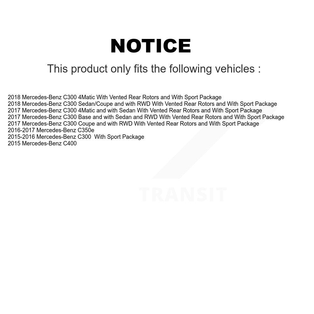 [Avant et Arrière] Disque de frein pour Mercedes-Benz C300 C400 C350e KG-102072