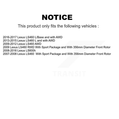 [Avant et Arrière] Disque de frein pour Lexus LS460 LS600h KG-102083