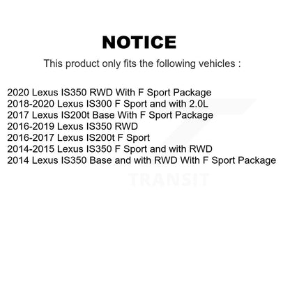 [Avant + Arrière] Kit de disque (revêtu) et plaquette (céramique) de frein pour Lexus IS200t IS300 IS350 KGC-100008