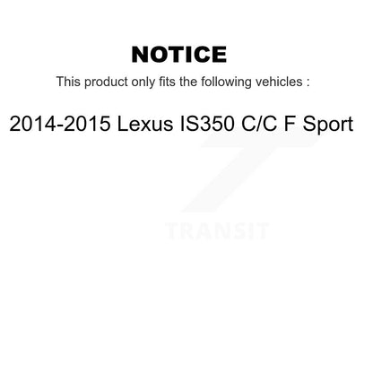 [Avant + Arrière] Kit de disque (revêtu) et plaquette (céramique) de frein pour 2014-2015 Lexus IS350 C F Sport KGC-100009