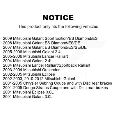 [Avant] Kit de disque (revêtu) et plaquette (céramique) de frein pour Mitsubishi Galant Chrysler Sebring Dodge Stratus Eclipse Lancer Outlander KGC-100166