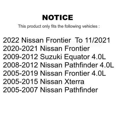 [Avant] Kit de disque (revêtu) et plaquette (céramique) de frein pour Nissan Frontier Pathfinder Xterra Suzuki Equator KGC-100201