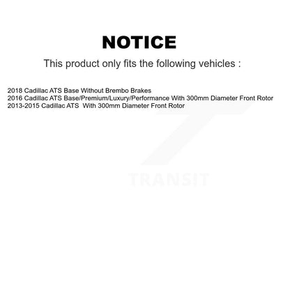 [Avant] Kit de disque (revêtu) et plaquette (céramique) de frein pour Cadillac ATS KGC-100264