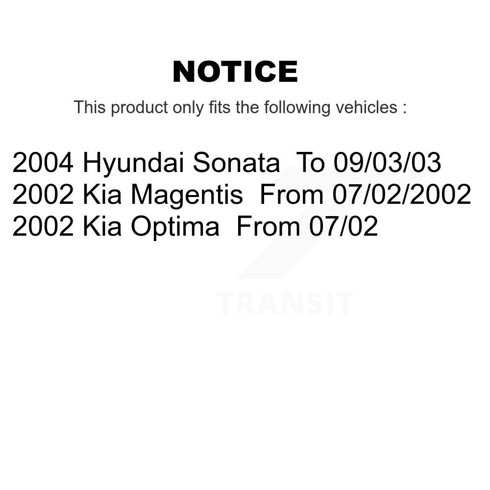 [Avant] Kit de disque (revêtu) et plaquette (céramique) de frein pour Hyundai Sonata Kia Optima Magentis KGC-100369
