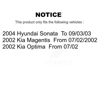 [Avant] Kit de disque (revêtu) et plaquette (céramique) de frein pour Hyundai Sonata Kia Optima Magentis KGC-100369