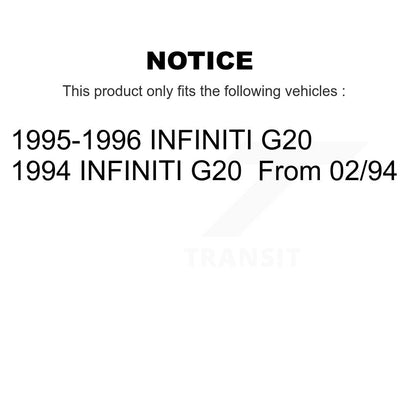 [Avant] Kit de disque (revêtu) et plaquette (céramique) de frein pour INFINITI G20 KGC-100473