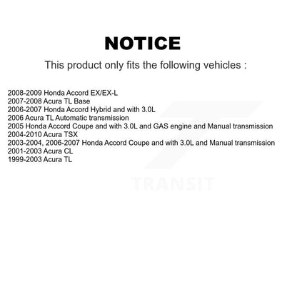 [Avant] Kit de disque (revêtu) et plaquette (céramique) de frein pour Honda Accord Acura TL TSX CL KGC-100559