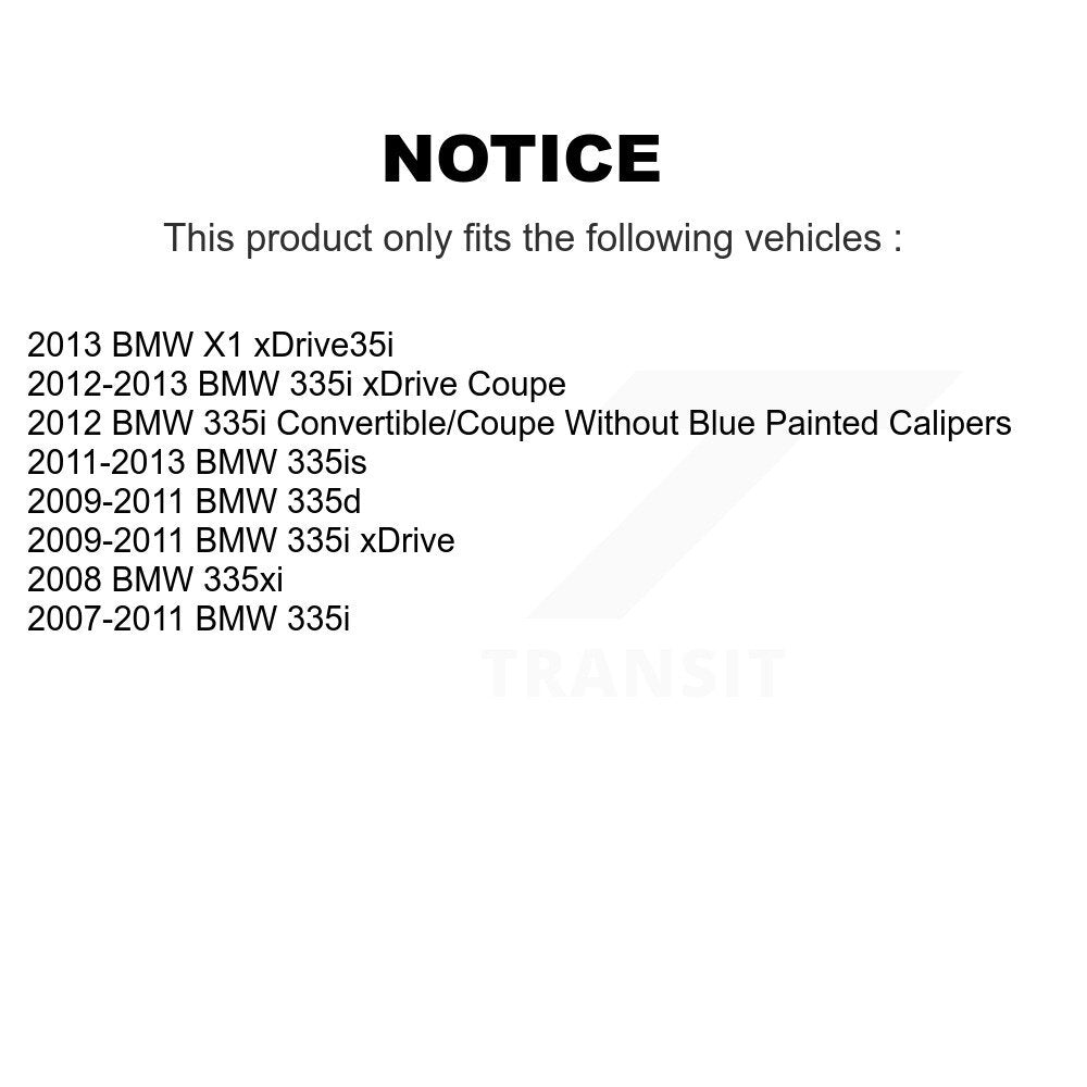 [Avant + Arrière] Kit de disque (revêtu) et plaquette (céramique) de frein pour BMW 335i xDrive X1 335d 335xi 335is KGC-100707