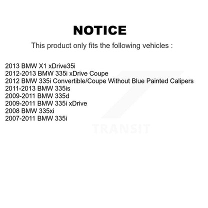 [Avant + Arrière] Kit de disque (revêtu) et plaquette (céramique) de frein pour BMW 335i xDrive X1 335d 335xi 335is KGC-100707