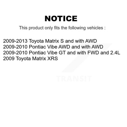 [Avant + Arrière] Kit de disque (revêtu) et plaquette (céramique) de frein pour Toyota Matrix Pontiac Vibe KGC-101033