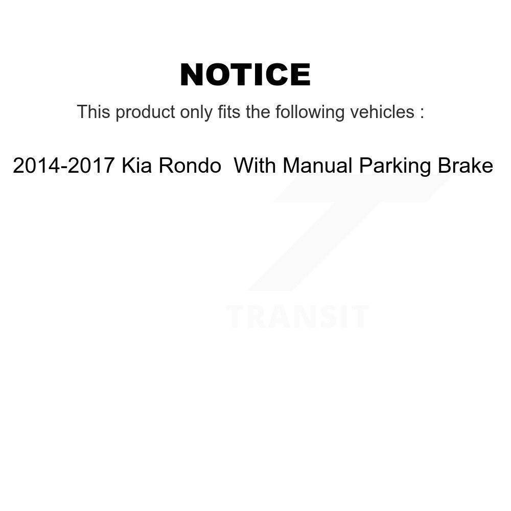 [Avant + Arrière] Kit de disque (revêtu) et plaquette (céramique) de frein pour 2014-2017 Kia Rondo avec Manual Parking KGC-101266