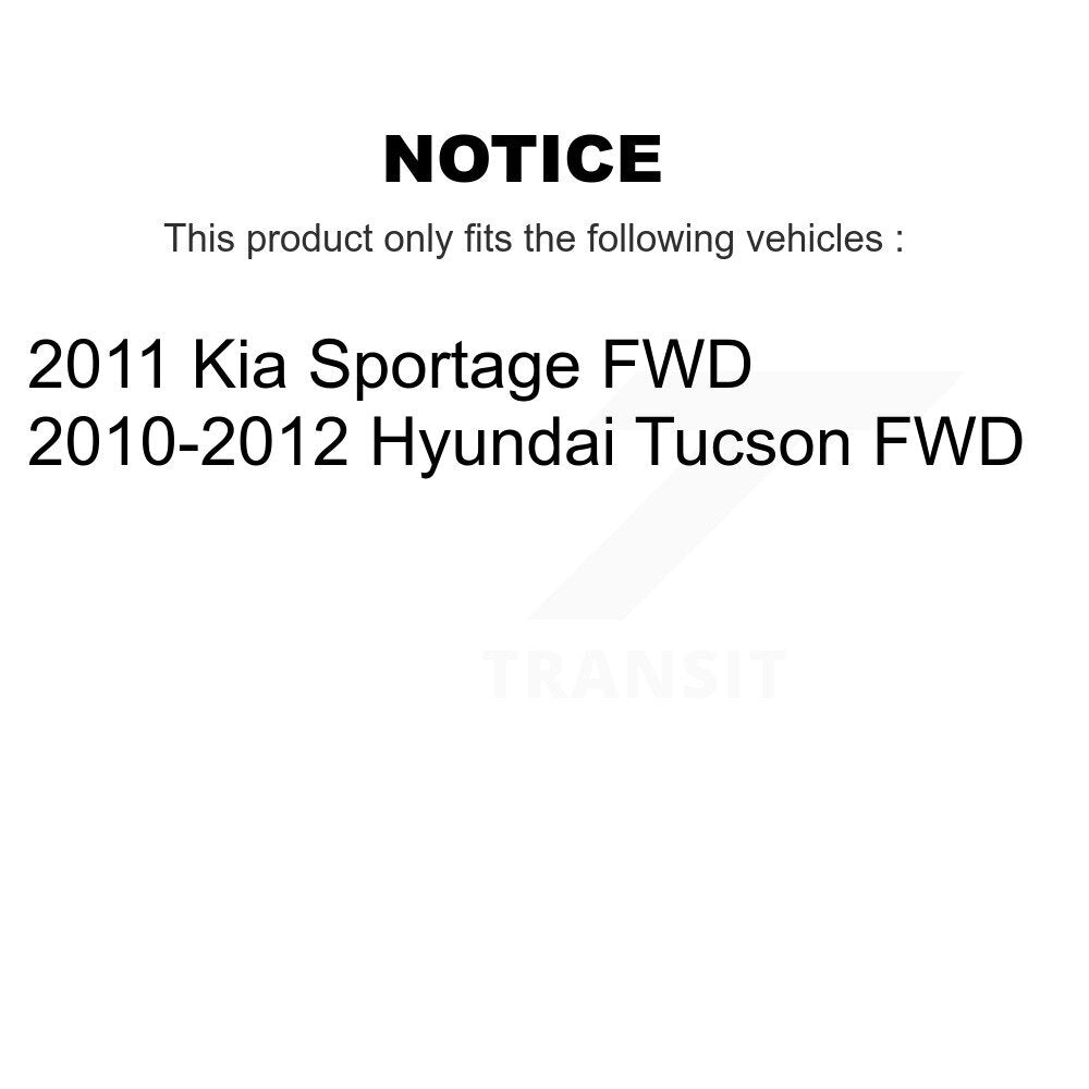 [Avant + Arrière] Kit de disque (revêtu) et plaquette (céramique) de frein pour Hyundai Tucson Kia Sportage FWD KGC-101315