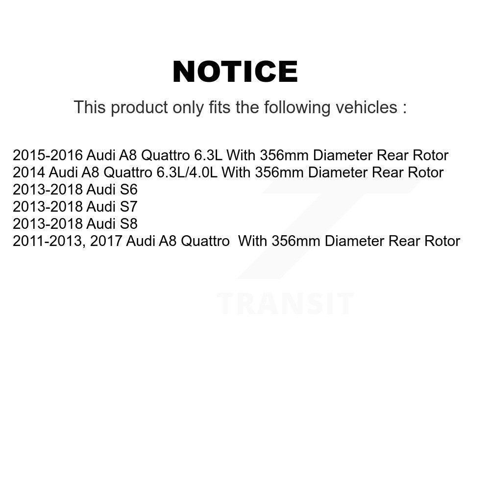 [Arrière] Kit de disque (revêtu) et plaquette (céramique) de frein pour Audi A8 Quattro S6 S7 S8 KGC-101468