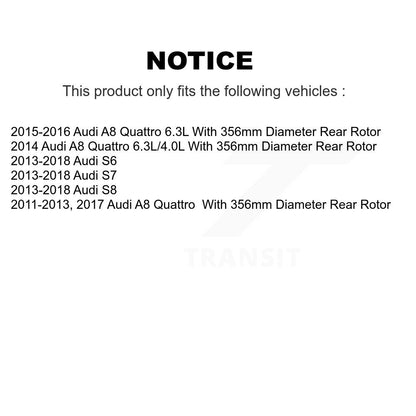 [Arrière] Kit de disque (revêtu) et plaquette (céramique) de frein pour Audi A8 Quattro S6 S7 S8 KGC-101468