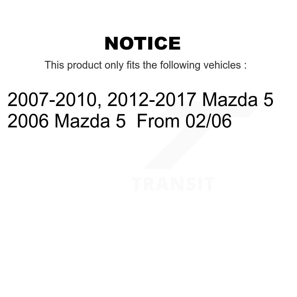 [Arrière] Kit de disque (revêtu) et plaquette (céramique) de frein pour Mazda 5 KGC-101574