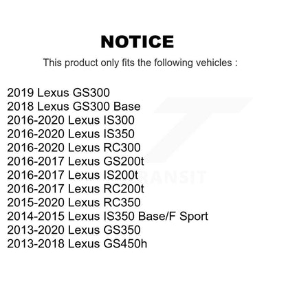 [Arrière] Kit de disque (revêtu) et plaquette (céramique) de frein pour Lexus GS350 IS300 IS200t IS350 RC350 RC300 RC200t GS300 GS200t GS450h KGC-101624