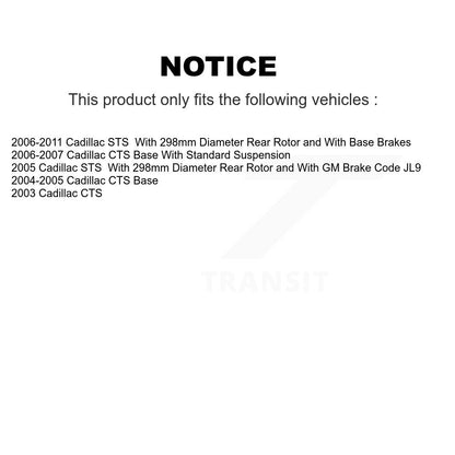 [Arrière] Kit de disque (revêtu) et plaquette (céramique) de frein pour Cadillac CTS STS KGC-101700