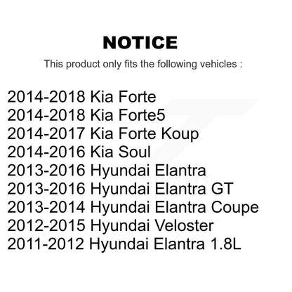 [Arrière] Kit de disque (revêtu) et plaquette (céramique) de frein pour Hyundai Elantra Kia Soul Forte Veloster GT Forte5 Coupe Koup KGC-101812