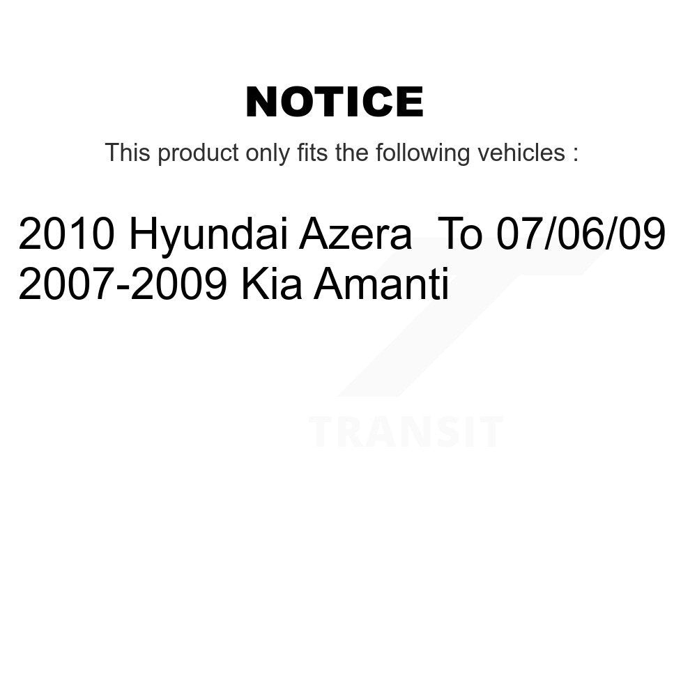 [Arrière] Kit de disque (revêtu) et plaquette (céramique) de frein pour Kia Amanti Hyundai Azera KGC-101860