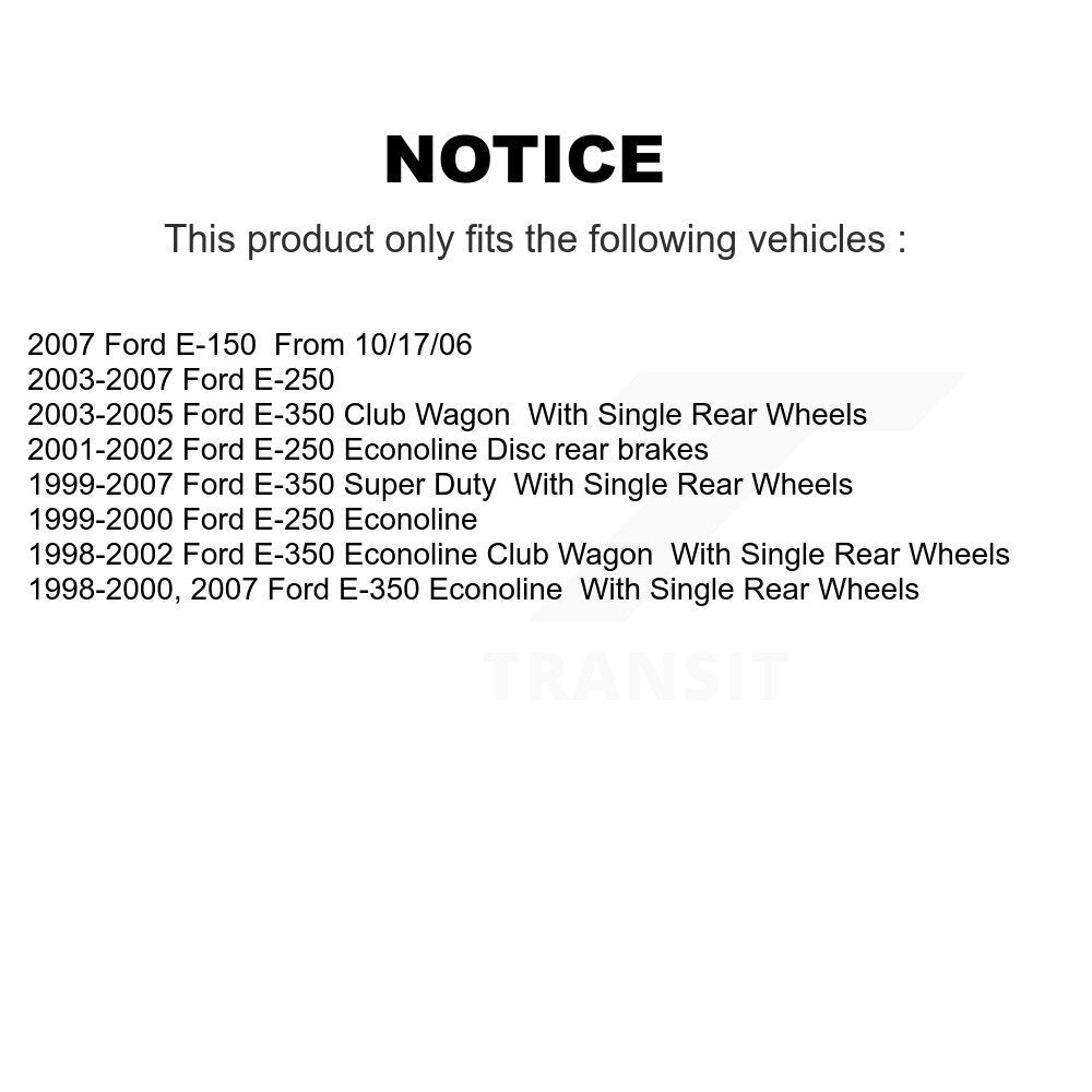 [Arrière] Kit de disque (revêtu) et plaquette (céramique) de frein pour Ford E-350 Super Duty E-250 Econoline Club Wagon E-150 KGC-101862