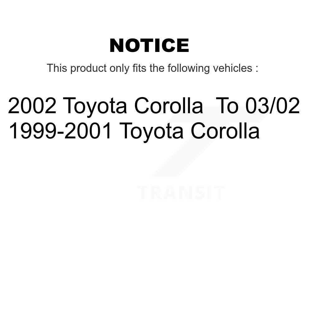 [Avant + Arrière] Kit de disque (revêtu) et plaquette (céramique) de frein pour Toyota Corolla KGC-101909