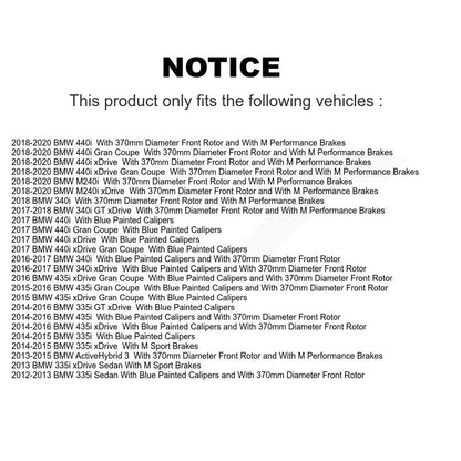 [Avant] Kit de disque (revêtu) et plaquette (céramique) de frein pour BMW 335i xDrive 435i 330i 340i 230i 440i Gran Coupe GT M240i ActiveHybrid 3 KGC-102138