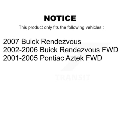 [Avant] Kit de disque (revêtu) et plaquette (semi-métallique) de frein pour Buick Rendezvous Pontiac Aztek KGF-100014