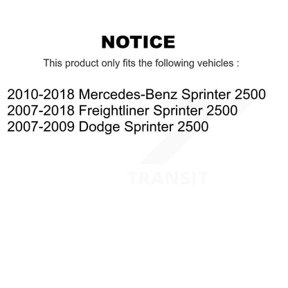 [Avant] Kit de disque (revêtu) et plaquette (semi-métallique) de frein pour Sprinter 2500 Mercedes-Benz Freightliner Dodge KGF-100162