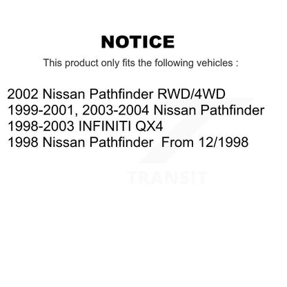 [Avant] Kit de disque (revêtu) et plaquette (semi-métallique) de frein pour Nissan Pathfinder INFINITI QX4 KGF-100213