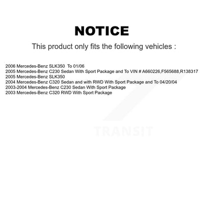[Avant] Kit de disque (revêtu) et plaquette (semi-métallique) de frein pour Mercedes-Benz C230 C320 SLK350 KGF-100362