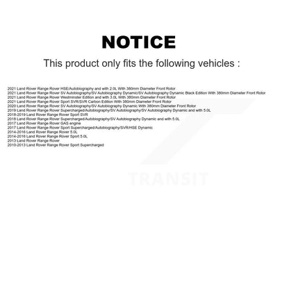 [Avant] Kit de disque (revêtu) et plaquette (semi-métallique) de frein pour Land Rover Range Sport KGF-100456