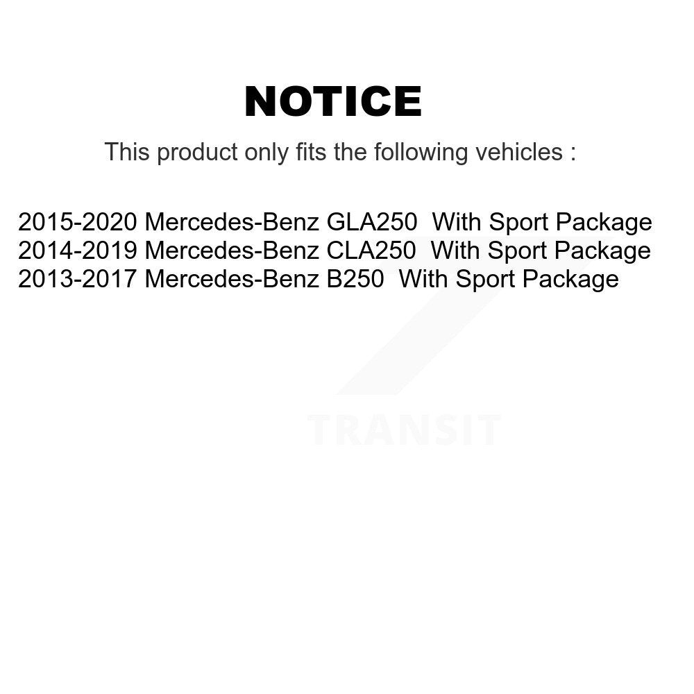 [Avant] Kit de disque (revêtu) et plaquette (semi-métallique) de frein pour Mercedes-Benz GLA250 CLA250 B250 avec Sport Package KGF-100504
