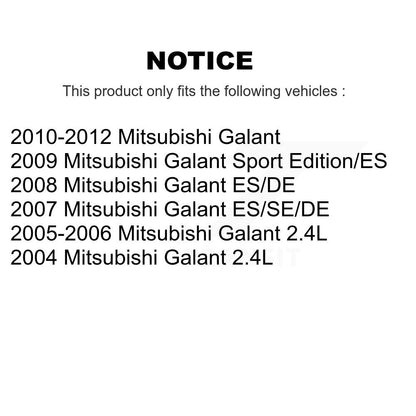 [Avant + Arrière] Kit de disque (revêtu) et plaquette (semi-métallique) de frein pour Mitsubishi Galant KGF-100697