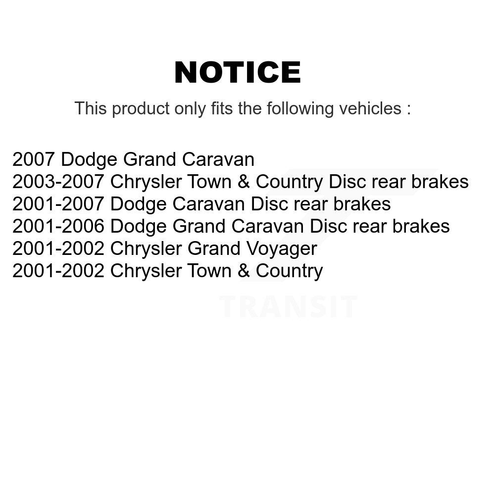 [Avant + Arrière] Kit de disque (revêtu) et plaquette (semi-métallique) de frein pour Dodge Grand Caravan Chrysler Town & Country Voyager KGF-100704