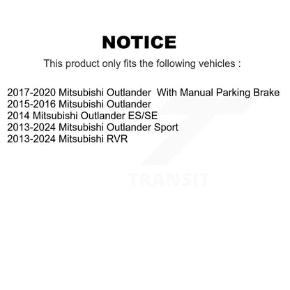 [Avant + Arrière] Kit de disque (revêtu) et plaquette (semi-métallique) de frein pour Mitsubishi Outlander Sport RVR KGF-100729