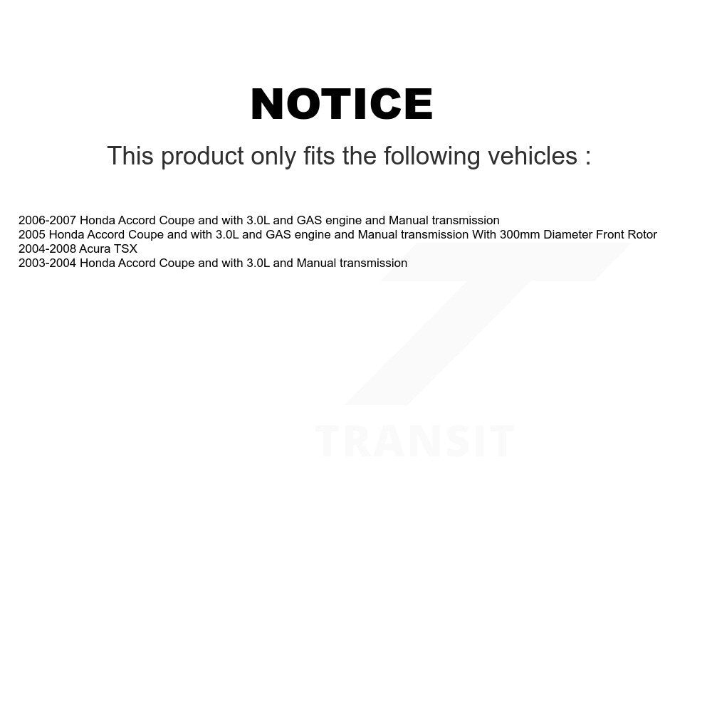 [Avant + Arrière] Kit de disque (revêtu) et plaquette (semi-métallique) de frein pour Honda Accord Acura TSX KGF-100802