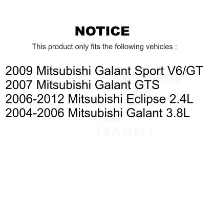 [Avant + Arrière] Kit de disque (revêtu) et plaquette (semi-métallique) de frein pour Mitsubishi Galant Eclipse KGF-100929