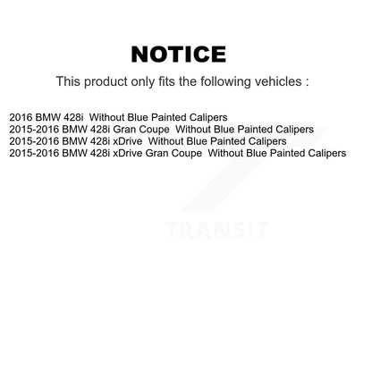 [Avant + Arrière] Kit de disque (revêtu) et plaquette (semi-métallique) de frein pour BMW 428i Gran Coupe xDrive sans Blue Painted Calipers KGF-101140
