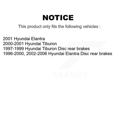 [Arrière] Kit de disque (revêtu) et plaquette (semi-métallique) de frein pour Hyundai Elantra Tiburon KGF-101350