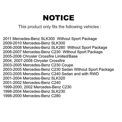 [Arrière] Kit de disque (revêtu) et plaquette (semi-métallique) de frein pour Mercedes-Benz C230 C240 Chrysler Crossfire SLK230 SLK320 SLK280 C280 SLK300 KGF-101355