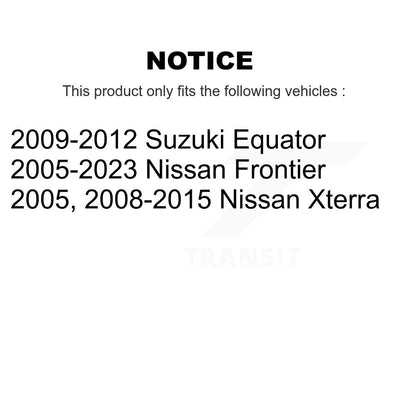 [Arrière] Kit de disque (revêtu) et plaquette (semi-métallique) de frein pour Nissan Frontier Xterra Suzuki Equator KGF-101419