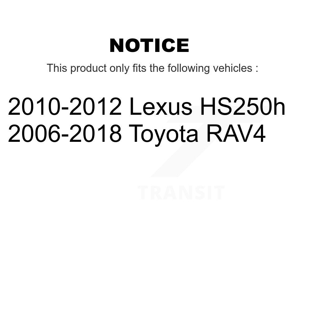 [Arrière] Kit de disque (revêtu) et plaquette (semi-métallique) de frein pour Toyota RAV4 Lexus HS250h KGF-101445
